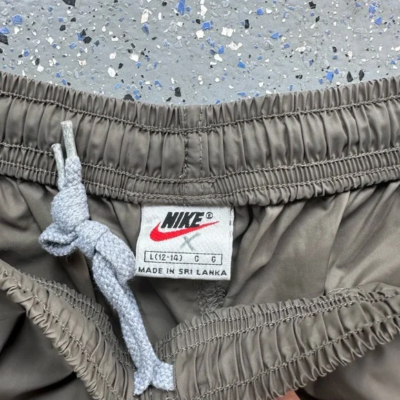 Nike Mens Track Pants Large Khaki Brown Vintage 90s Streetwear Casual - Picture 3 of 6